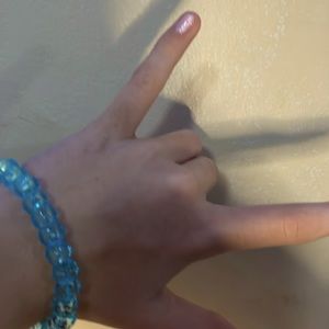 blue bracelet
